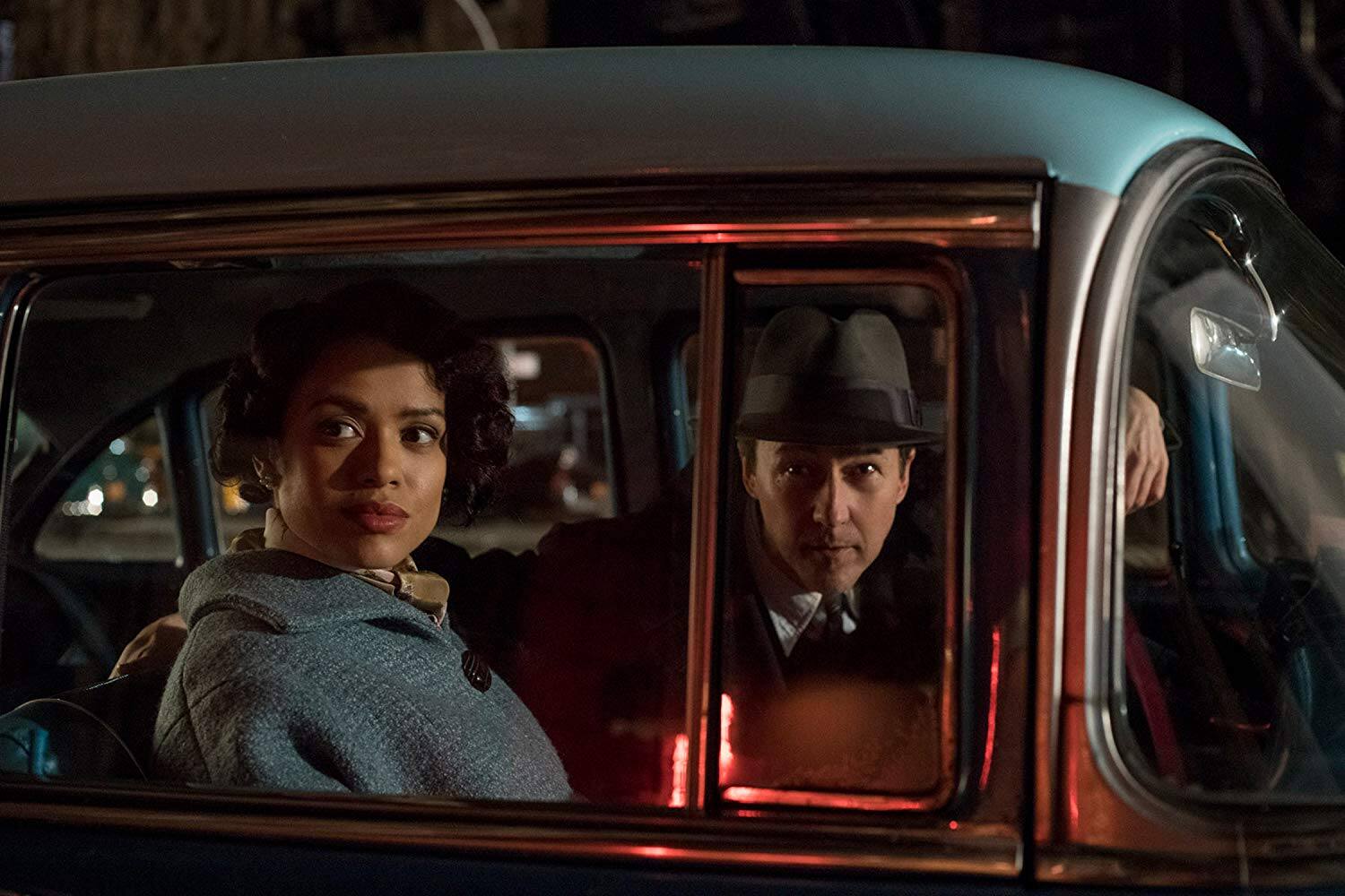 Gugu Mbatha-Raw and Alec Baldwin in Motherless Brooklyn Gugu Mbatha-Raw and Alec Baldwin in Motherless Brooklyn